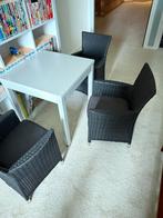 Tuinset met 3 stoelen en tafel kinderset, Tuin en Terras, Ophalen, 3 zitplaatsen, Zo goed als nieuw, Wicker