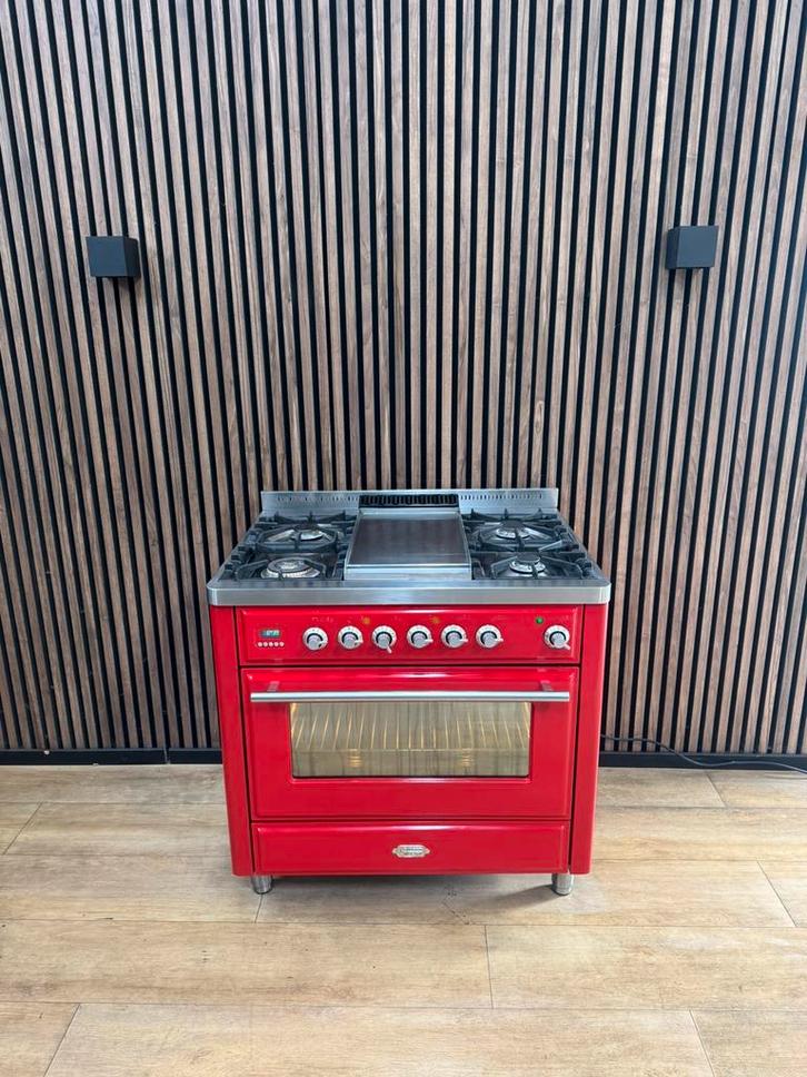 Luxe Ferrari rode Borett Majestic Fornuis (Gratis bezorgen), Witgoed en Apparatuur, Fornuizen, Zo goed als nieuw, Vrijstaand, Gas