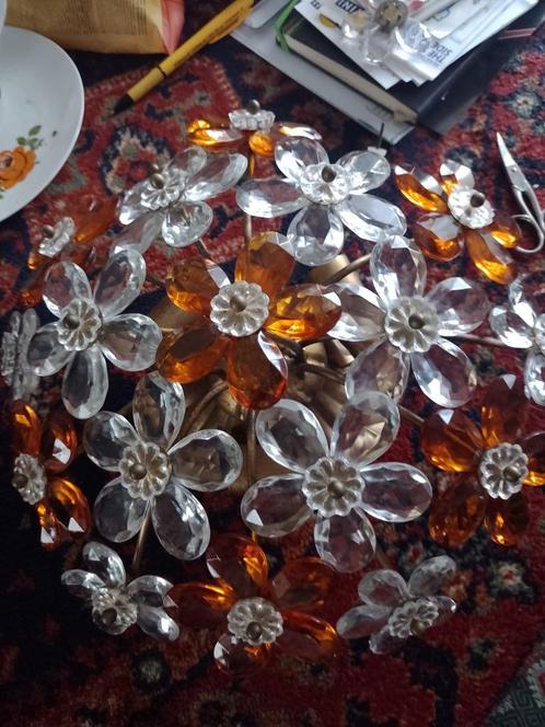 Palwa Flower Plafoniere................, Huis en Inrichting, Lampen | Plafondlampen, Zo goed als nieuw, Glas, Metaal, Ophalen of Verzenden