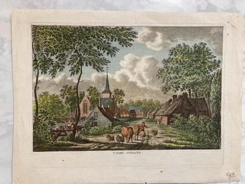 T' Dorp Ovesant, 1790, K. F. Bendorp, 23x17cm., handgekleurd beschikbaar voor biedingen