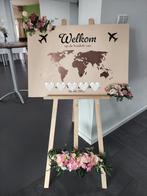 Schildersezel met welkomstbord (inclusief jullie eigen namen, Ophalen, Zo goed als nieuw, Versiering, Geboorte of Huwelijk