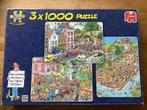 Jan van Haasteren puzzel 3x1000, Hobby en Vrije tijd, Denksport en Puzzels, Ophalen of Verzenden, 500 t/m 1500 stukjes, Zo goed als nieuw