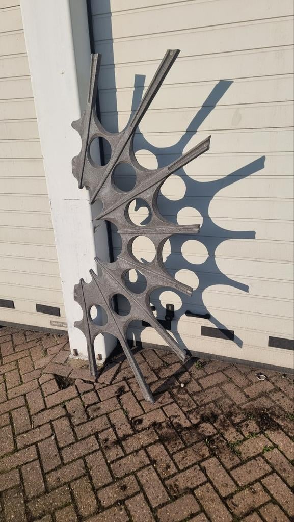 Vintage ijzeren wandsculptuur brutalistisch, Ophalen, Gebruikt, ,, ,