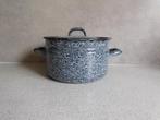 Emaille Pan 21x12 cm. Grijs gewolkt, Antiek en Kunst, Ophalen of Verzenden