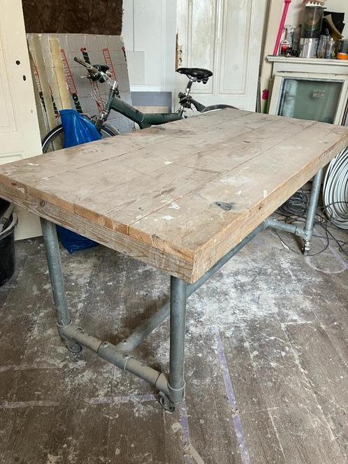 Tafel steigerhout, Huis en Inrichting, Tafels | Eettafels, Gebruikt, 50 tot 100 cm, 150 tot 200 cm, Vijf personen of meer, Rechthoekig