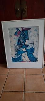 Picasso "seated woman with bleu and red hat" ingelijst 90x70, Ophalen