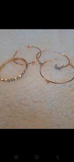Goudkleurige Armbanden Set - 4 Stuks Nieuw, Nieuw, Ophalen of Verzenden, Goud, Met strass