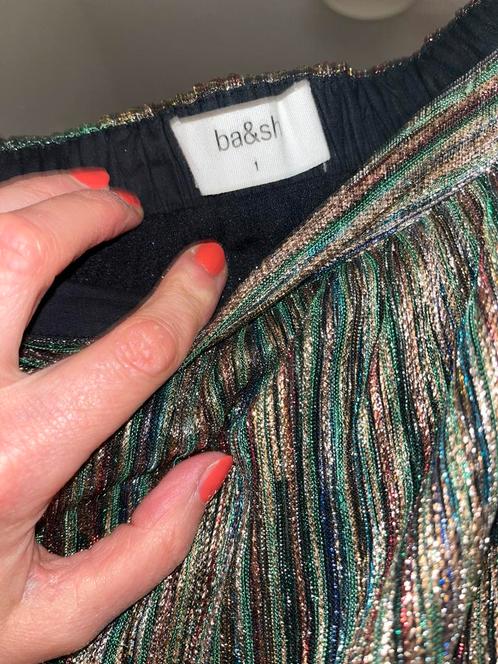 Prachtige BA&SH lange rok met goud & felle kleuren mt1, Kleding | Dames, Rokken, Zo goed als nieuw, Maat 38/40 (M), Onder de knie