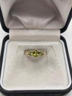 9k vintage geel gouden Victoriaanse peridot ring, maat 50/51, Geel, Nieuw, Ophalen of Verzenden, 17 tot 18