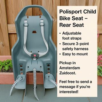 Polisport Child Bike Seat – Rear Seat beschikbaar voor biedingen