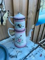 emaille franse roze koffiepot, Antiek en Kunst, Antiek | Emaille, Ophalen of Verzenden
