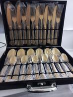 Luxe Gouden Bestekset in Koffer - Nieuw!, Huis en Inrichting, Keuken | Bestek, Ophalen, Nieuw, Rvs of Chroom, Vaatwasserbestendig