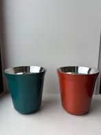 2 Nespresso Lungo Pixie Kopjes, Ophalen of Verzenden, Gebruikt, Rvs of Chroom, Los bestek