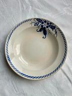 Vintage Soepbord met Donkerblauwe Decoratie, Ophalen of Verzenden