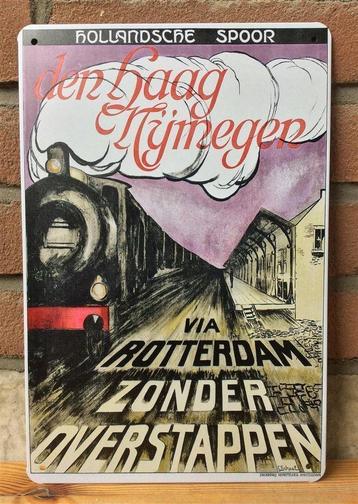 Hollandsche Spoor Den Haag Spoorwegen Wandbord beschikbaar voor biedingen
