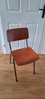 Vintage schoolstoel, Ophalen, Bruin, Nieuw, Eén