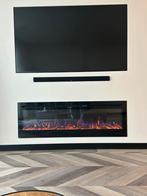 Moderne elektrische haard met TV, Huis en Inrichting, Kachels, Elektrisch, Ophalen of Verzenden, Zo goed als nieuw, Inbouw