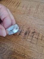 Antieke zilveren ring met parelmoer. Maat 18,5., Ophalen of Verzenden, Zilver, Ring, Met edelsteen