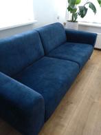 Blauwe Suede Look Driepersoonsbank - Z.G.A.N., Huis en Inrichting, Banken | Bankstellen, Ophalen, 250 tot 300 cm, Driepersoons