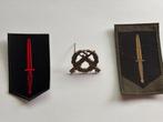 KCT mouw emblemen & sniper speld, Verzenden, Landmacht, Nederland, Kleding of Schoenen