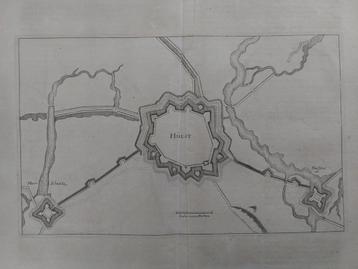 38 / Plattegrond Hulst Gravure uit 1659 van C. Merian beschikbaar voor biedingen