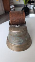 Antieke bronzen bel met leren riem, Antiek en Kunst, Antiek | Koper en Brons, Ophalen of Verzenden, Brons