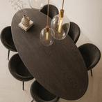 Luxe ovale tafel massief eiken – maatwerk van topniveau!, Info@inrichtingopmaat.nl, Eikenhout, Ophalen of Verzenden, Vijf personen of meer