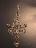 Antieke metalen kaarshouder om op te hangen, Antiek en Kunst, Ophalen of Verzenden, Overige materialen