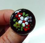 Vintage Joop Schilt emaille broche: Jaren '40 / '50, Ophalen of Verzenden, Koper, Broche