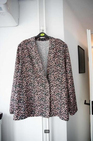 Dunne blazer roze patroon Lofty Manner maat L, als nieuw beschikbaar voor biedingen