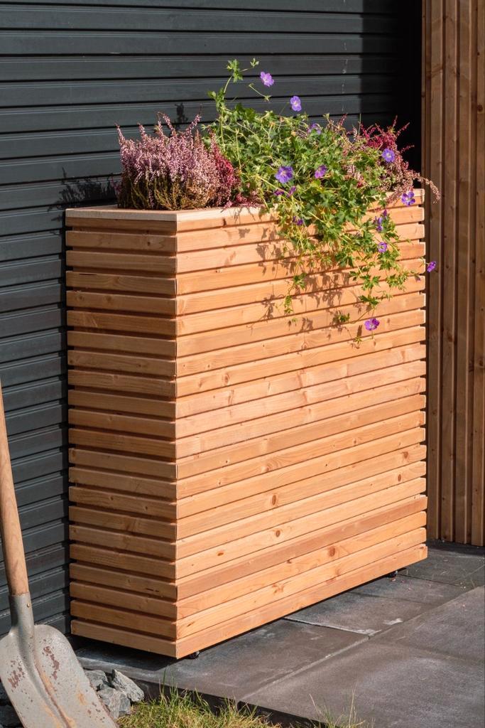 Bloembak Krefeld Red Class Wood Meerdere Maten, Tuin en Terras, Bloembakken en Plantenbakken, Nieuw, Hout, Binnen, Balkon, Tuin