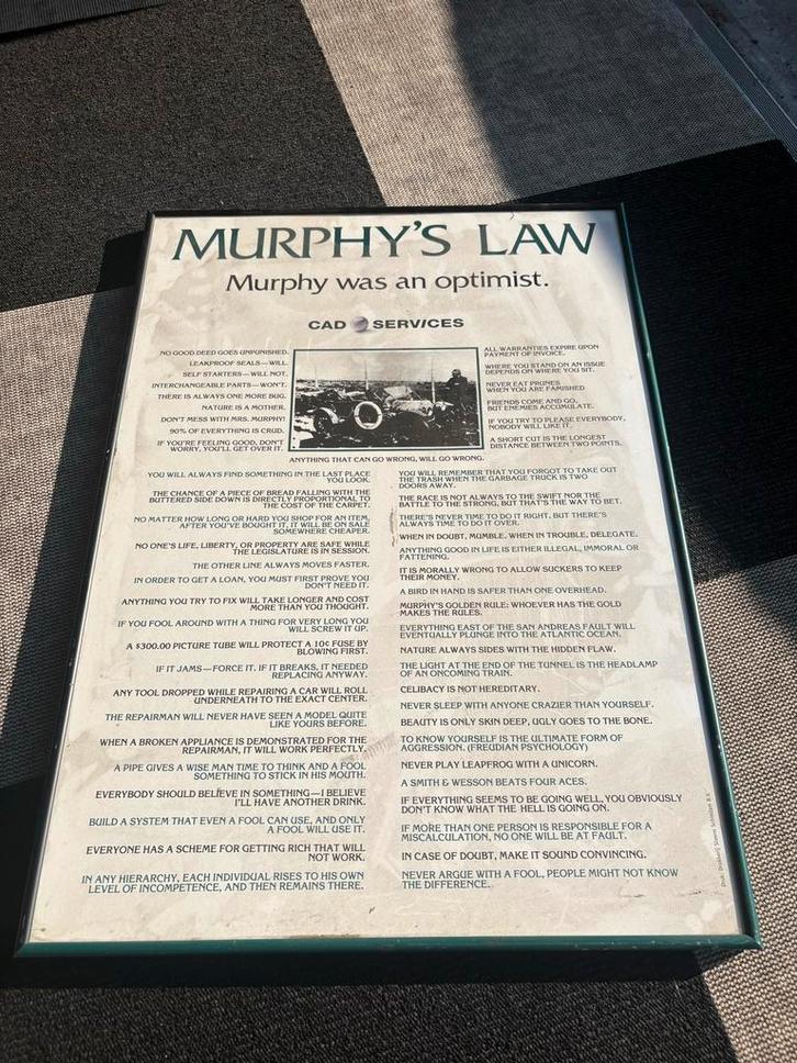 Murphy's Law - Een Optimistische Blik, Verzamelen, Merken en Reclamevoorwerpen, Gebruikt, Ophalen of Verzenden