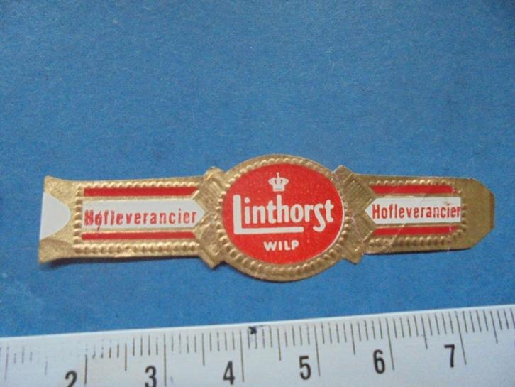 Oude sigarenband Linthorst in WILP, Verzamelen, Rookartikelen, Aanstekers en Luciferdoosjes, Zo goed als nieuw, Sigarenbandjes