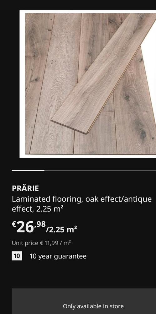 Laminaat Prärie IKEA, Doe-het-zelf en Verbouw, Vloerdelen en Plavuizen, Nieuw, Laminaat, Hout, 50 tot 150 cm, 10 tot 30 cm, Ophalen