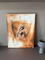 Origineel Schilderij olieverf op canvas, Antiek en Kunst, Ophalen