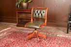 Chesterfield bureaustoel, Huis en Inrichting, Ophalen of Verzenden, Zo goed als nieuw, Bureaustoel, Groen