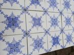 24 stuks Antieke wandtegels wit met blauw decor 12x12cm, Antiek en Kunst, Antiek | Wandborden en Tegels, Ophalen