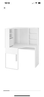 Bureau, hoekbureau, Micke, IKEA,wit, Huis en Inrichting, Bureaus, Ophalen, Zo goed als nieuw