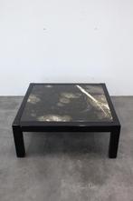 Zwarte vintage salontafel marmeren blad, Ophalen