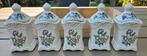 Kruidenpotjes, 5 stuks met deksel  - Handwerk 88 Delft, Antiek en Kunst, Antiek | Keramiek en Aardewerk, Ophalen of Verzenden