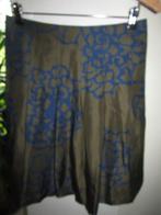 E1776 BERND BERGER mt 36 rok bruin  blauw zijde, Bernd Berger, Bruin, Verzenden, Zo goed als nieuw