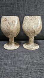 2 Bekers van Fossiele Stenen, Ophalen of Verzenden