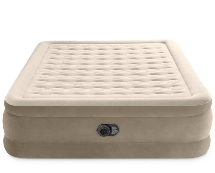ZGAN! Intex Queen Ultra Plush Luchtbed ingeb. pomp €42,99, Caravans en Kamperen, Luchtbedden, Zo goed als nieuw, 2-persoons, Ingebouwde pomp