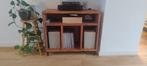Vurenhouten platenmeubel - Verstelbare poten, Ophalen, Gebruikt, 100 tot 150 cm, Vintage
