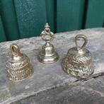 3 antieke tafelbellen koper/brons. Prachtige collectie, Ophalen of Verzenden, Koper