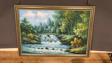T. Bell. Schilderij. 100 x 70 cm. Met mooie lijst. beschikbaar voor biedingen