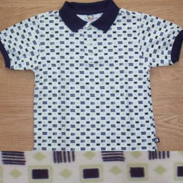 Gymboree polo wit/blauw/groen maat 98 *NIEUW* (0106) a