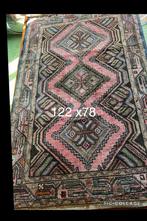 Vintage Perzisch tapijt 122x78 cm zgan, Huis en Inrichting, Stoffering | Tapijten en Kleden, Gebruikt, 100 tot 150 cm, Wit, Rechthoekig