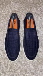 Santoni instappers / slip on 41, Kleding | Heren, Schoenen, Loafers, Blauw, Nieuw, Ophalen of Verzenden