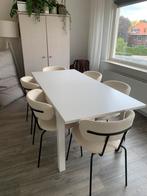 Eettafel wit uitschuifbaar EKEDALEN IKEA, Gebruikt, 200 cm of meer, Vijf personen of meer, Rechthoekig